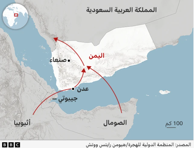 مصرع عشرات المهاجرين في غرق قارب قبالة سواحل اليمن