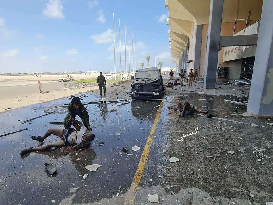 ارتفاع عدد ضحايا العمل الاجرامي الذي طال مطار عدن